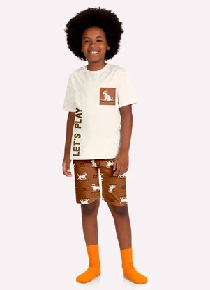 Kyly - Pijama Infantil Menino Cachorrinhos Cinza - KYLY