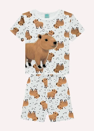Kyly - Pijama Infantil Menino Capivaras Cinza - KYLY