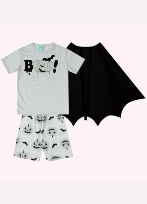 Kyly - Pijama Infantil Menino com Capa Cinza - KYLY