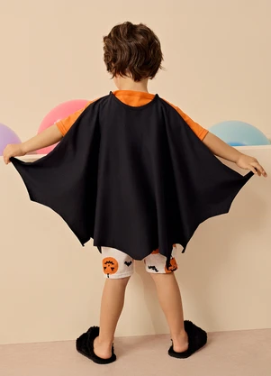 Kyly - Pijama Infantil Menino com Capa Laranja - KYLY