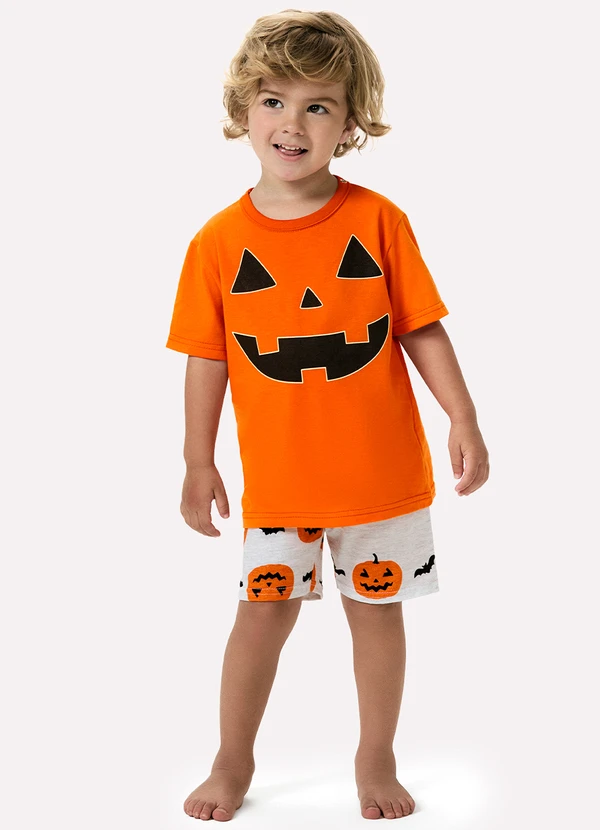Kyly - Pijama Infantil Menino com Capa Laranja 3