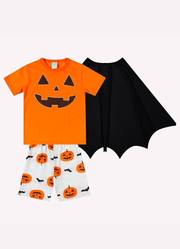 Kyly - Pijama Infantil Menino com Capa Laranja 4