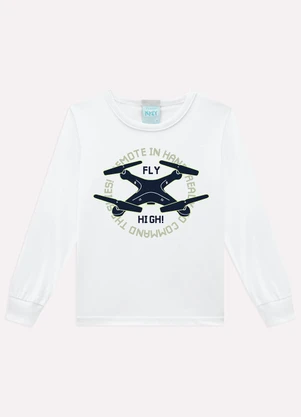Kyly - Pijama Infantil Menino em Algodão Branco - KYLY