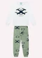 Kyly - Pijama Infantil Menino em Algodão Azul - variação: Branco