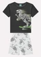 Kyly - Pijama Infantil Menino em Algodão Branco - variação: Cinza