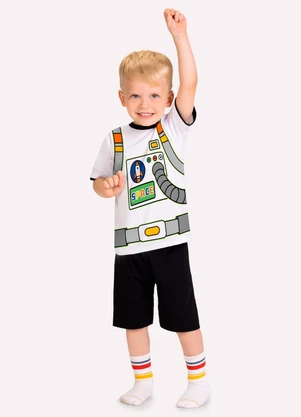 Kyly - Pijama Infantil Menino em Astronauta Branco - KYLY