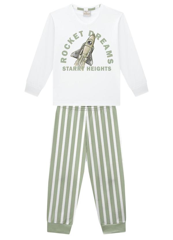 Milon - Pijama Infantil Menino Estampa Branco 2