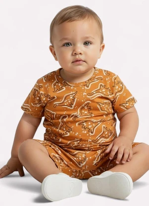 Kyly - Pijama Infantil Menino Estampado Amarelo - KYLY