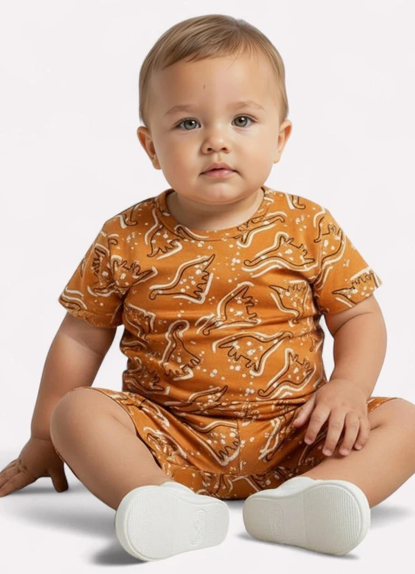 Kyly - Pijama Infantil Menino Estampado Amarelo