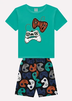 Kyly - Pijama Infantil Menino Game Verde - KYLY