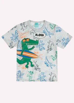 Kyly - Pijama Infantil Menino Jacaré Cinza - KYLY