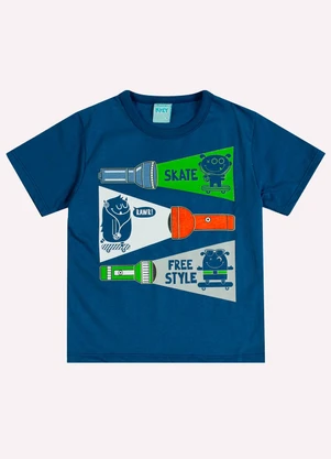 Kyly - Pijama Infantil Menino Monstrinhos Azul - KYLY