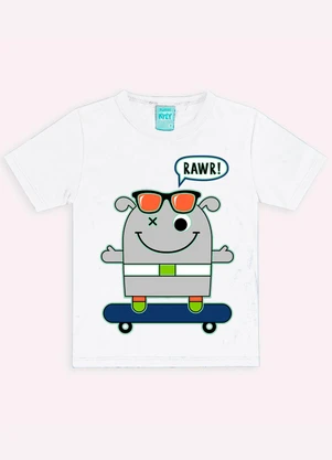 Kyly - Pijama Infantil Menino Monstrinhos Branco - KYLY