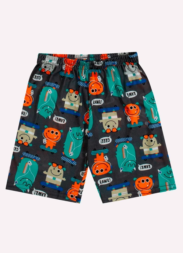 Kyly - Pijama Infantil Menino Monstrinhos Cinza 2