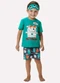 Kyly - Pijama Infantil Menino Monstrinhos Branco - variação: Verde