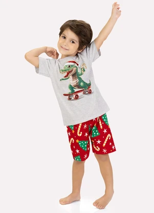 Kyly - Pijama Infantil Menino Natal Cinza - KYLY