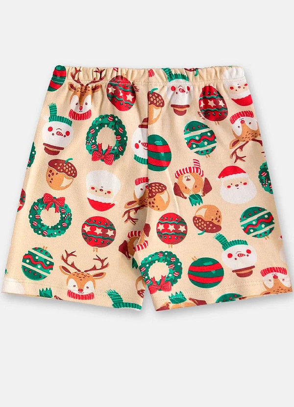 Up Baby - Pijama Infantil Natalino em Suedine Bege 7