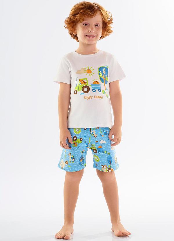 Up Baby - Pijama Infantil para Menino Branco