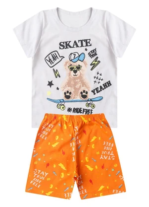 Select - Pijama Masculino Brilha no Escuro Branco - SELECT