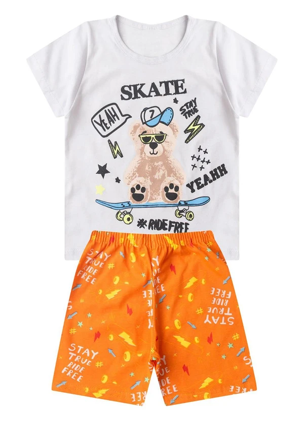 Select - Pijama Masculino Brilha no Escuro Branco