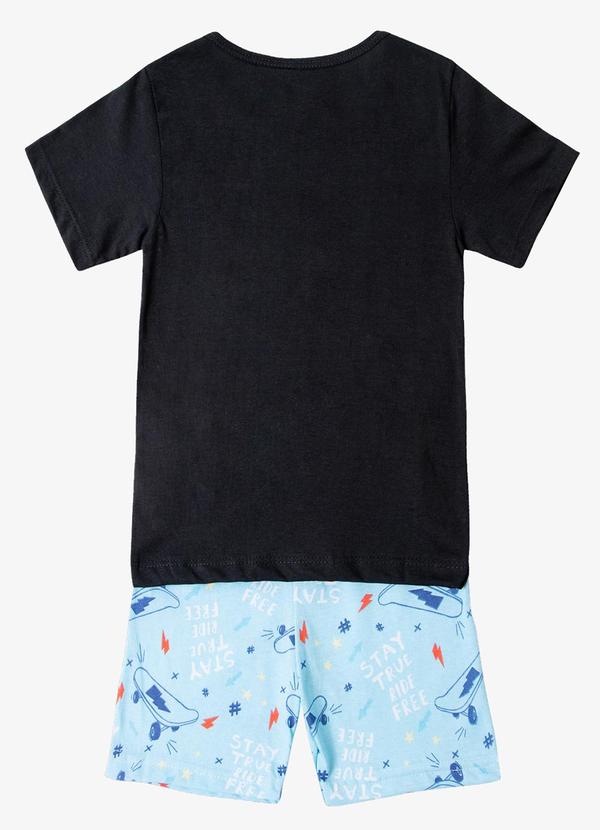 Rovitex - Pijama Masculino Brilha no Escuro Kappes Azul 2