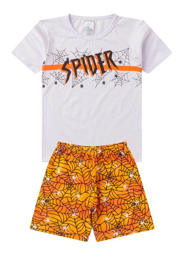 Rovitex - Pijama Masculino Brilha no Escuro Kappes Branco