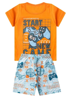 Select - Pijama Masculino Brilha no Escuro Laranja - SELECT