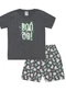 Pulla Bulla - Pijama Masculino Preto - variação: Cinza