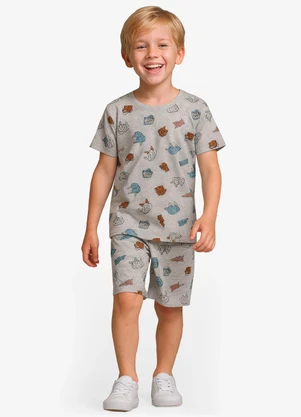 Rovi Kids - Pijama Masculino Infantil Cinza - ROVI KIDS