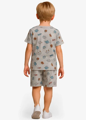Rovi Kids - Pijama Masculino Infantil Cinza - ROVI KIDS