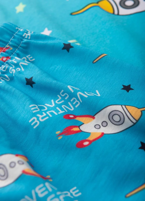 Atelie da Crianca - Pijama Masculino Verão Adventure Space Azul 5
