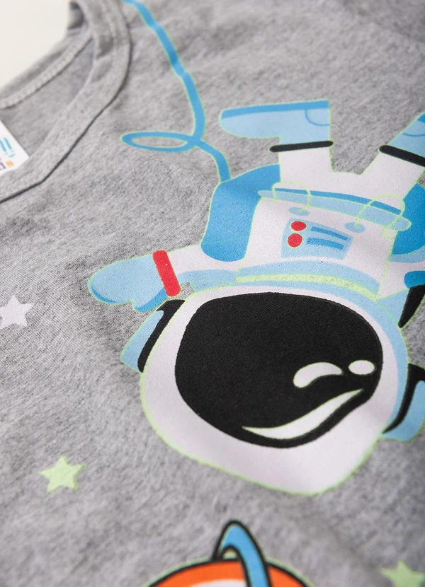 Atelie da Crianca - Pijama Masculino Verão Adventure Space Cinza 4