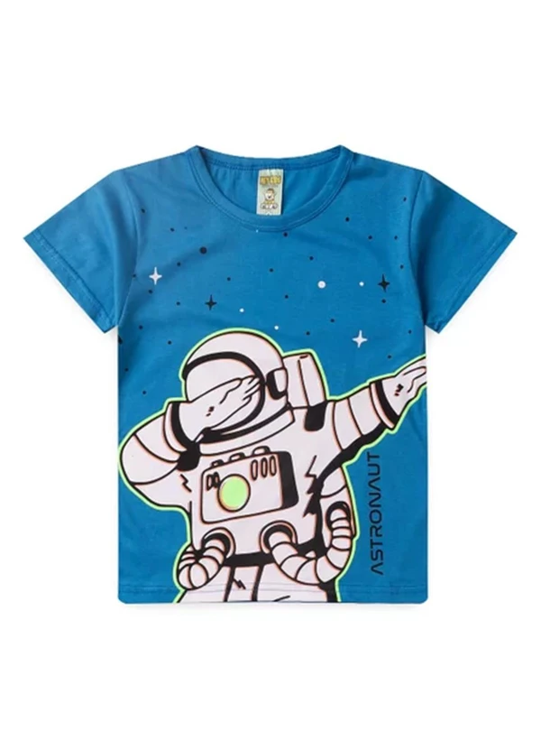 Atelie da Crianca - Pijama Masculino Verão Astronauta Azul 2