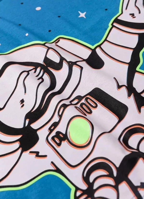 Atelie da Crianca - Pijama Masculino Verão Astronauta Azul 4