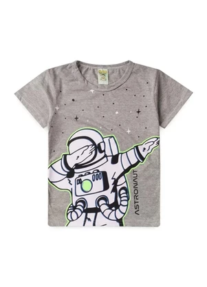 Atelie da Crianca - Pijama Masculino Verão Astronauta Cinza - ATELIE DA CRIANCA
