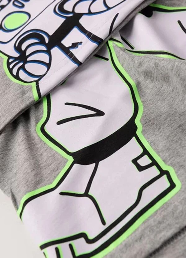 Atelie da Crianca - Pijama Masculino Verão Astronauta Cinza 5