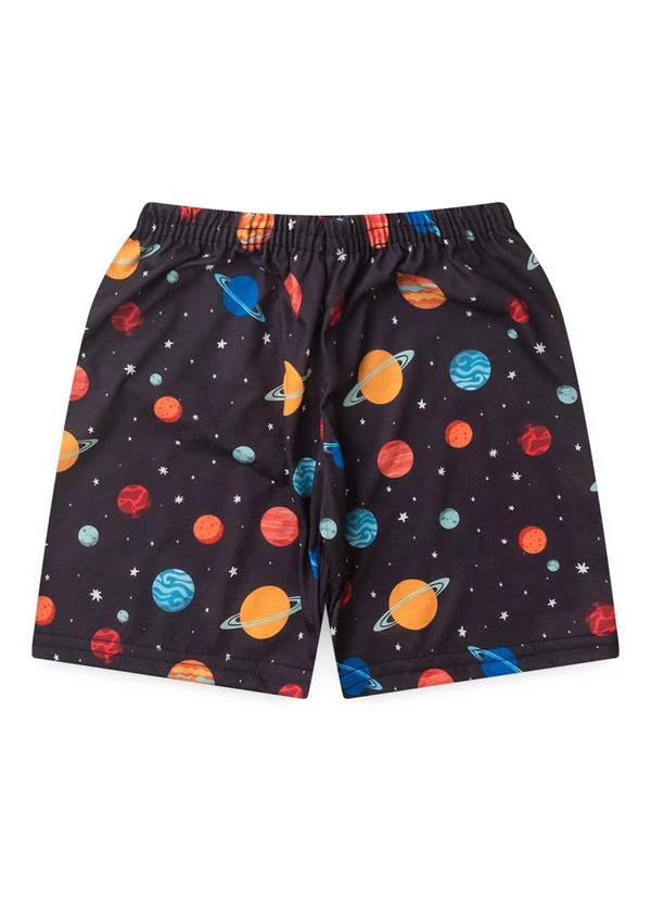 Atelie da Crianca - Pijama Masculino Verão Astronauta Preto 3