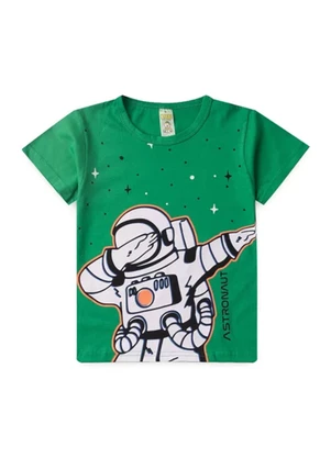 Atelie da Crianca - Pijama Masculino Verão Astronauta Verde - ATELIE DA CRIANCA