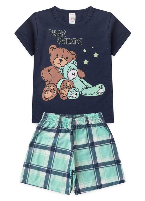 Atelie da Crianca - Pijama Masculino Verão Bear Friends Azul