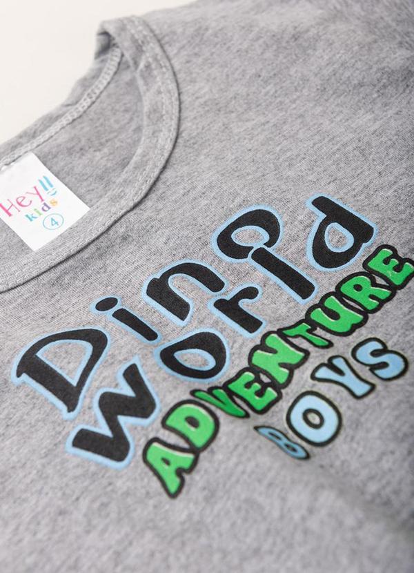 Atelie da Crianca - Pijama Masculino Verão Dino World Cinza