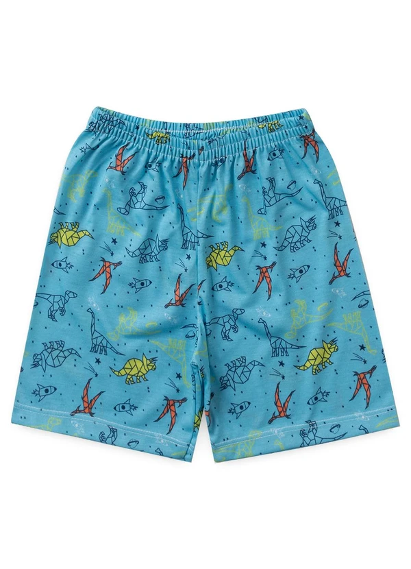 Atelie da Crianca - Pijama Masculino Verão Dinossauros Azul 3
