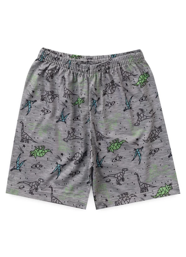 Atelie da Crianca - Pijama Masculino Verão Dinossauros Cinza 4