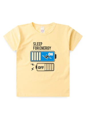 Atelie da Crianca - Pijama Masculino Verão Energy Amarelo - ATELIE DA CRIANCA