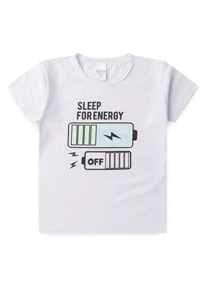 Atelie da Crianca - Pijama Masculino Verão Energy Branco - ATELIE DA CRIANCA