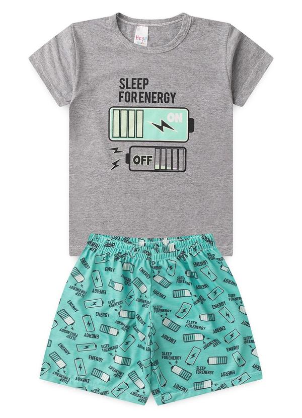 Atelie da Crianca - Pijama Masculino Verão Energy Cinza