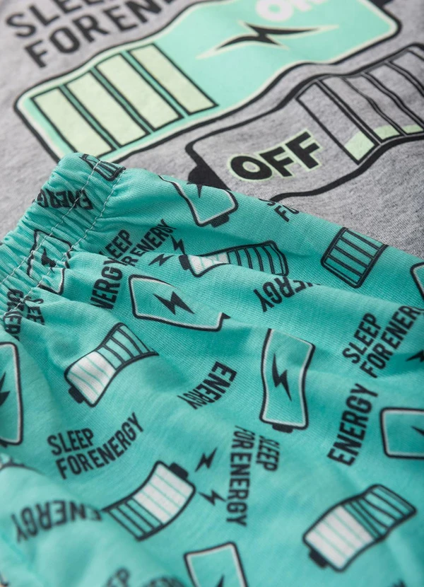 Atelie da Crianca - Pijama Masculino Verão Energy Cinza 5