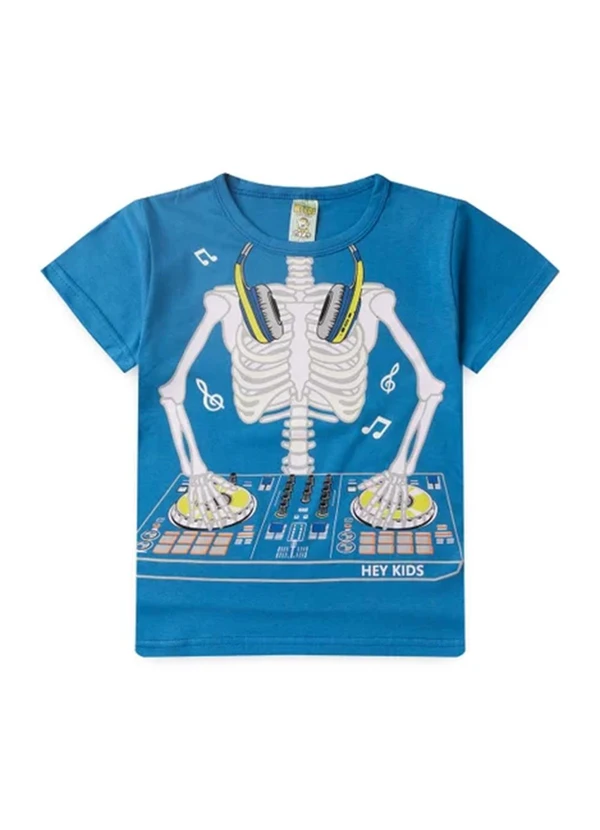 Atelie da Crianca - Pijama Masculino Verão Esqueleto Azul 3