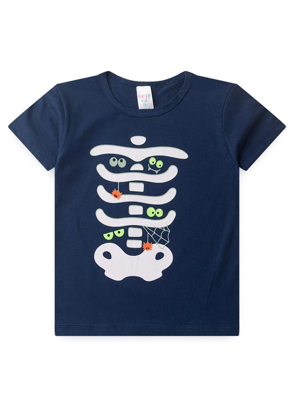 Atelie da Crianca - Pijama Masculino Verão Esqueleto Boo Azul 2