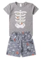 Atelie da Crianca - Pijama Masculino Verão Esqueleto Boo Cinza - variação: Cinza
