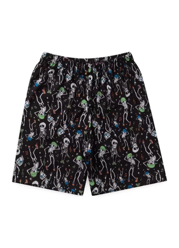 Atelie da Crianca - Pijama Masculino Verão Esqueleto Preto 4